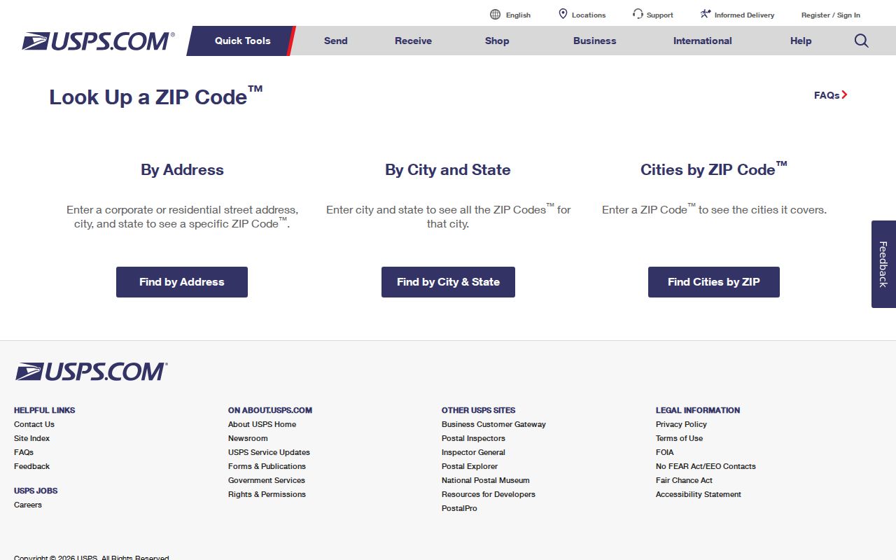 Burnsville ZIP code directory USPS address and city lookup screen